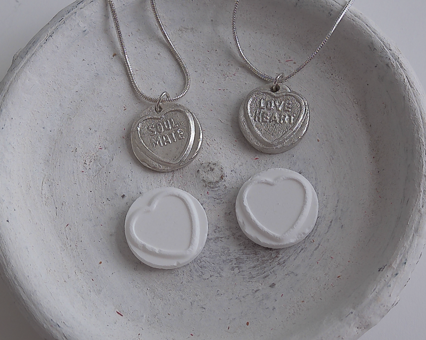 Hallmarked Solid Silver Inspired Love Heart Necklace