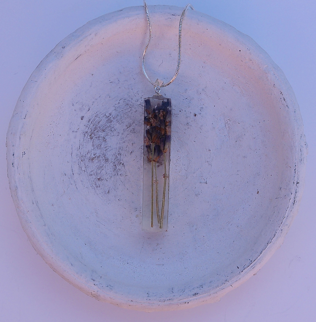Lavender Cylinder Flower Pendant